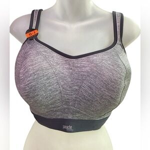 Panache Gray & Black Sports Bra. B37
